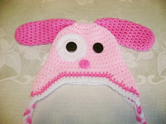 Us 4 25 50 Off Free Shipping 100 Cotton Cartoon Babby Doggy Hat Caps Cute Handmade Baby Child Crochet Cotton Dog Hat Puppy Hat Photograph New In