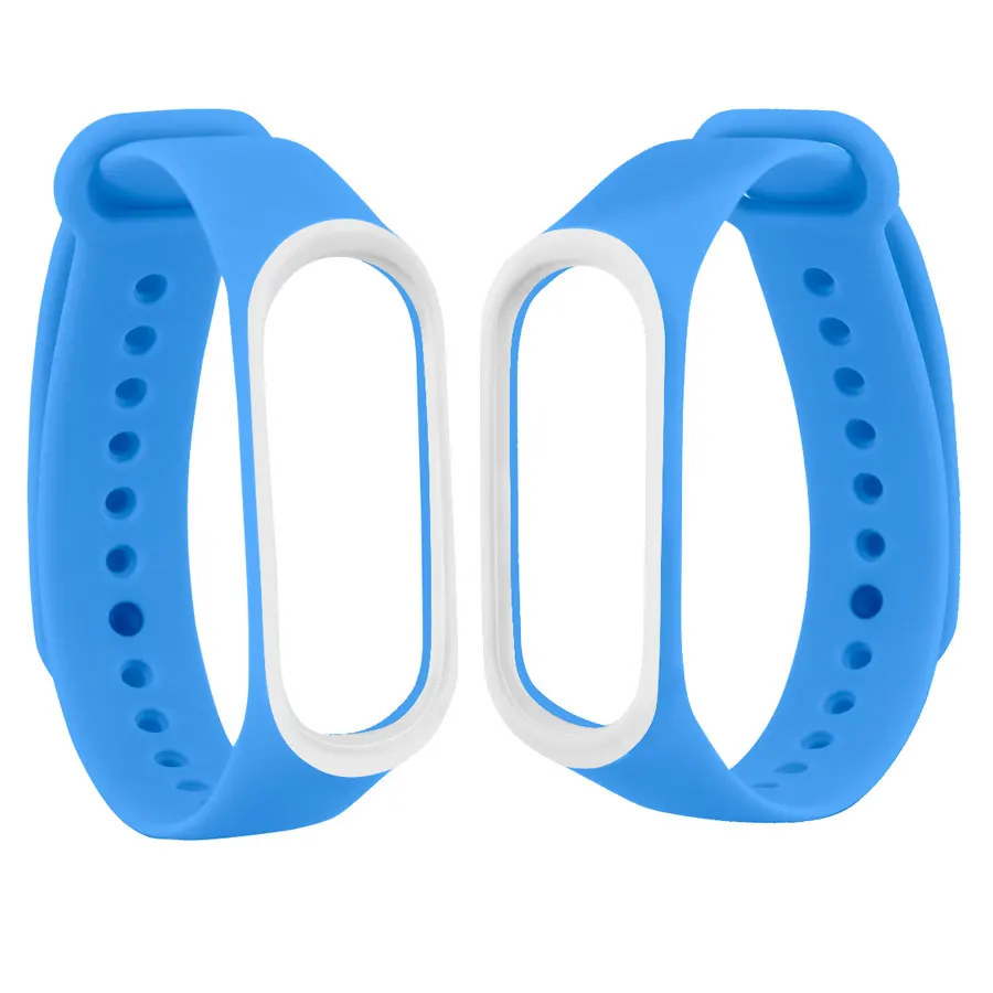 Двойной Цветной ремешок для mi Band 3 4 смарт-браслет аксессуары для Xiao mi Band 3 4 смарт-браслет ремешок для mi band 3/4 - Цвет: a605a07
