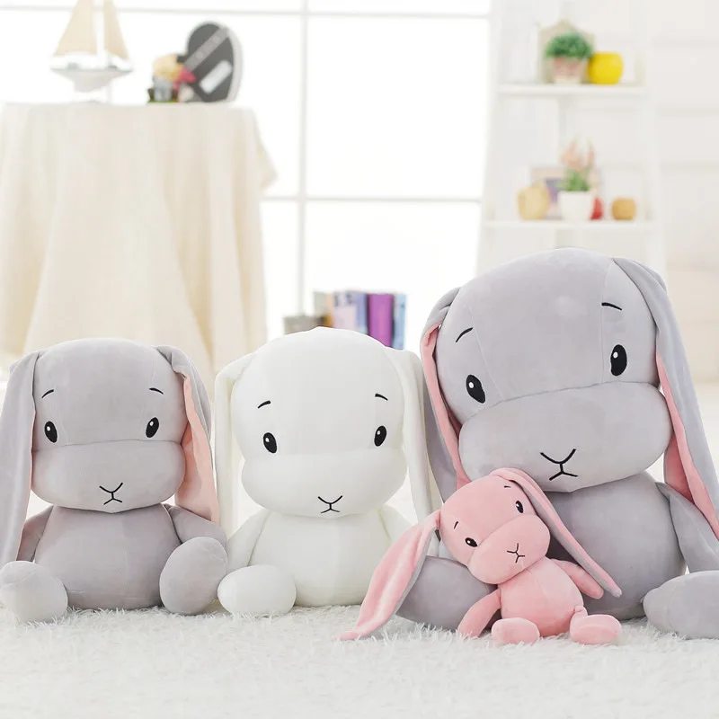 30 50 70cm Lucky Rabbit Plush Toy Cute Bunny Doll Baby Sleep Toy Baby Comfort Playmate 3