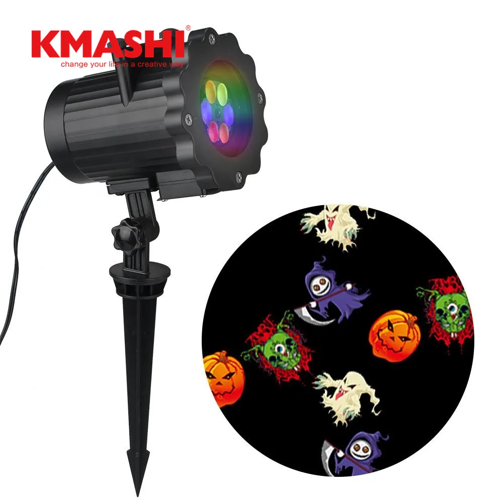 Kmashi Halloween Christmas LED Projector Light 16 Pattern Lens