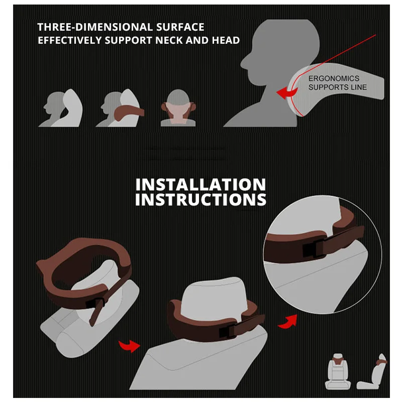Подушка на подголовник автомобиля из искусственной кожи с эффектом памяти подголовник для шеи Подушка для защиты для TOYOTA Corolla RAV4 Highlander