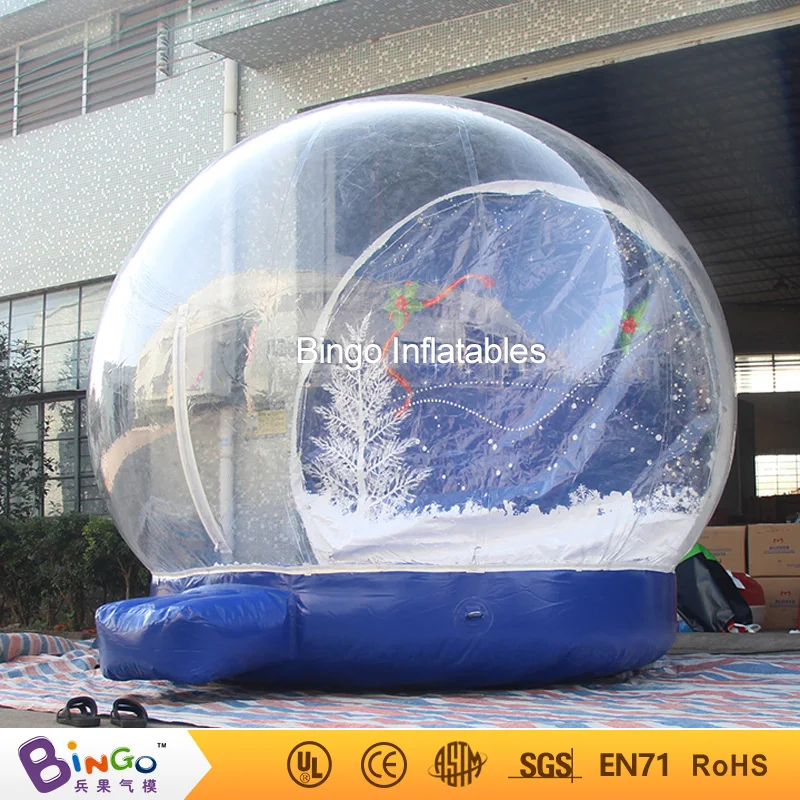 Customized 4 meters Christmas Day giant inflatable snow globe high