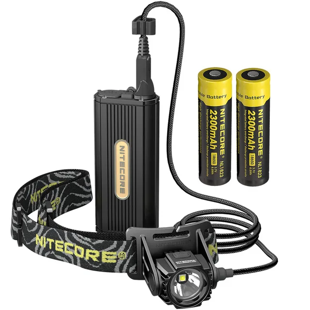 Nitecore HC70 1000 люминесцентный перезаряжаемый налобный фонарь для разведочных работ с 2x18650 внешним аккумулятором водонепроницаемый свет - Испускаемый цвет: Синий