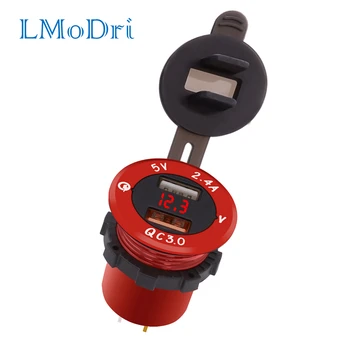 

LMoDri Car Quick Charger QC 3.0 Power Adapter Dual USB Vehicle Intelligent DC 12 V-24 V Cigarette Socket Lighter For iPhone