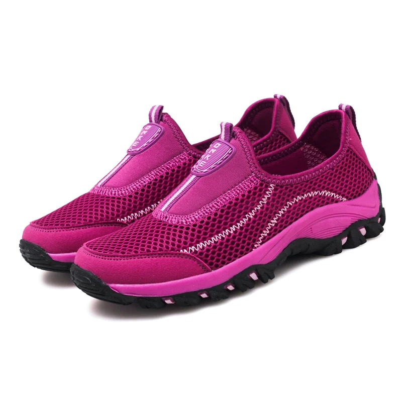 

2019 Summer Old Women Leisure Shoes Middle-aged Non-slip Soft Sole Shoes Mesh Breathable Sneakers Women Casual