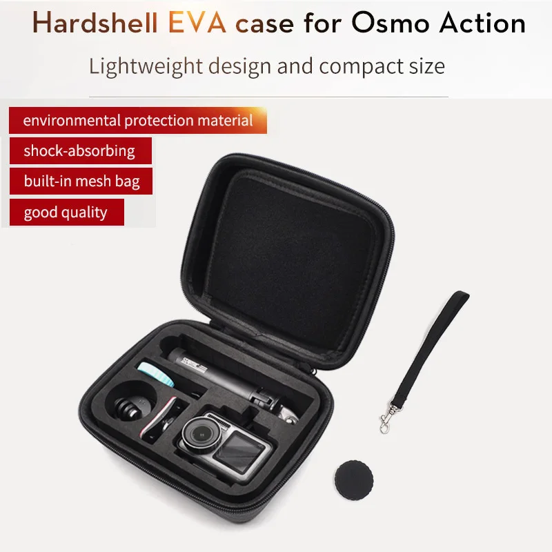 

DJI osmo action sports action camera accessories waterproof DJI osmo pocket bag EVA case with lens cover wrist strap