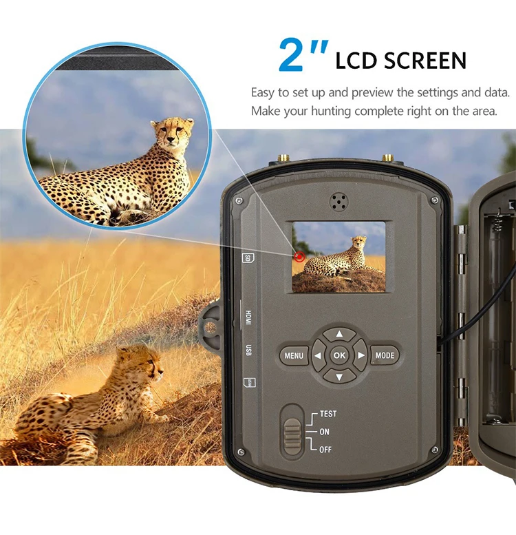 4G FDD-LTE GPS Hunting Trail Camera Sending Original 5MP Pictures & 30s 1080P HD Video Via SMTP and FTP with APP Waterproof IP66_F8