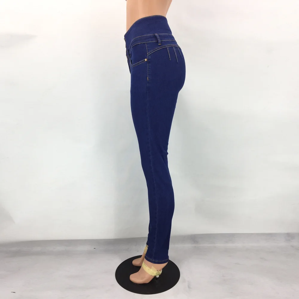 Обтягивающие джинсы для женщин, новинка, джинсовые штаны с высокой талией, плюс кнопка пуш-ап, модные брюки-карандаш размера плюс