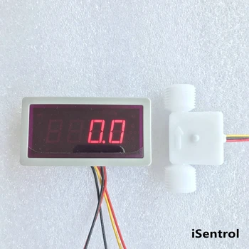 

US202M and USN-HS21TS-1 Pulse Counter Flow Rate Amplifier 55 times Portable Display and Power Supply Plug and Play 0.15-1.5L/min