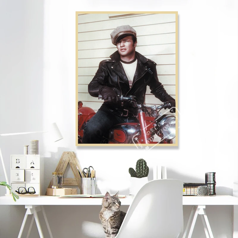 Wild One Marlon Brando Mini винтажные Ретро Декоративные DIY настенные холст наклейки для