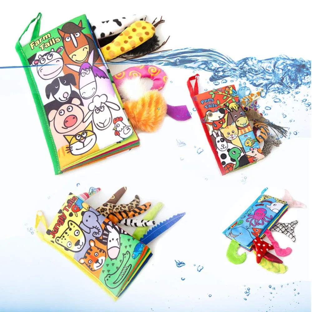 

Infant Toys Book Baby Early Learning Education Animal Soft Fabrics Books Hang Crib Bed Infant Children Cartoon Development Book