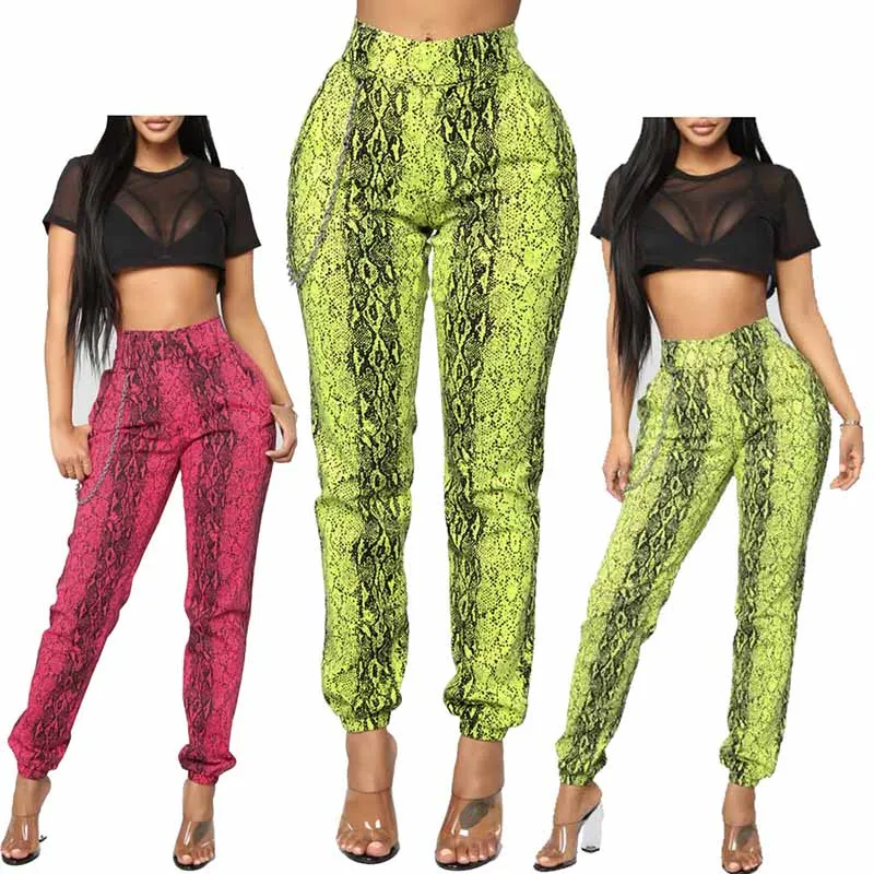 Women Pants 2020 Spring Summer Fashion Snake pattern Camouflage Print Harem pants Ladies Loose Casual KO122 | Женская одежда
