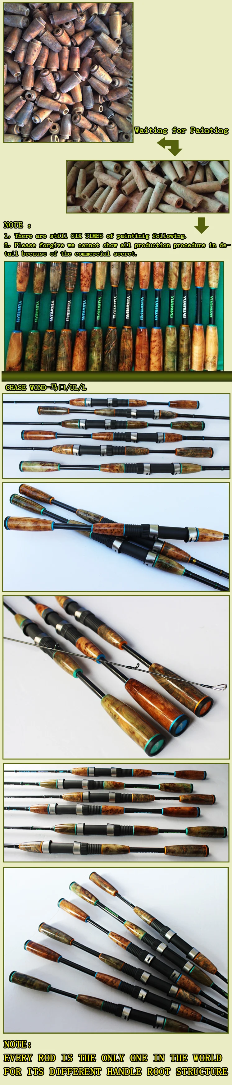 Carpa de Carbono Vara de Pesca Canne a Peche Yuanwei Spinning ul - l 2 Seção Peixe Pólo Vara Isca Fuji Guias J234 1.98m 2.1m Rod 4 High Quality Esporte e Lazer