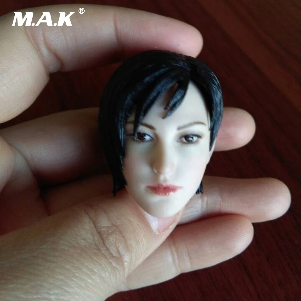 1//6 Ada Wong Female Head Sculpt LONG BLACK HAIR For 12/'/' SUNTAN PHICEN Figure
