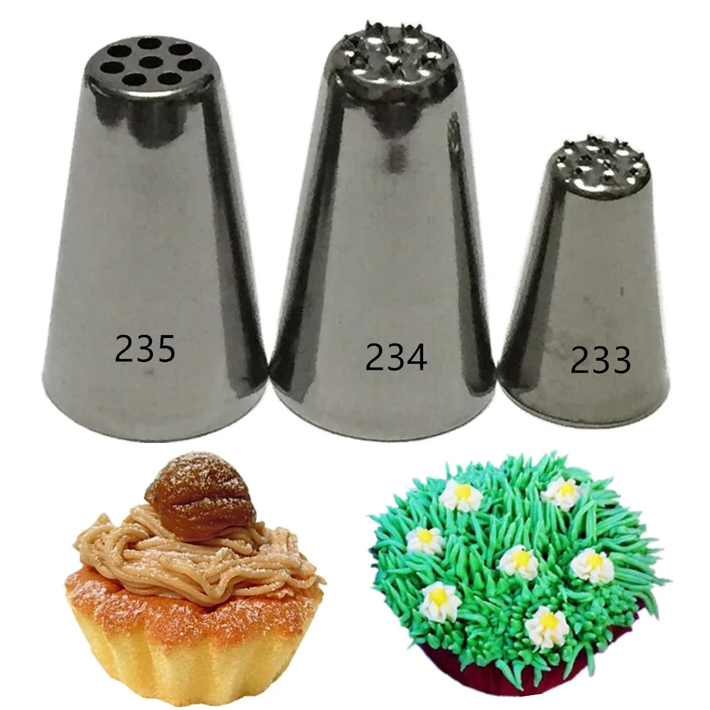 Grass Hair Icing Piping Nozzle Tip Cupcake Cake Decorating Pastry Tip Tools