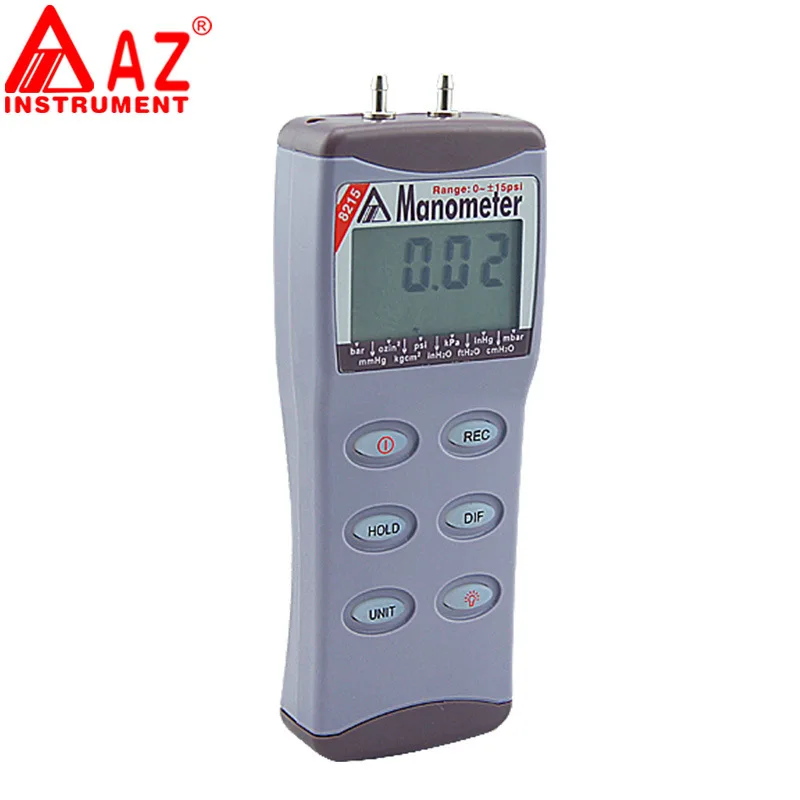 AZ8215 Digital Differential Pressure Gauge AZ Manometer precision electronic Vacuum Tester Meter 15psi 11units RS232 | Инструменты