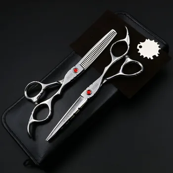 

BLACK KNIGHT 6 Inch Hair Scissors Hairdressing Professional Cutting and Thinning Shears for barber salon