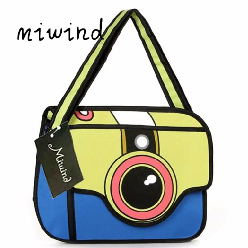 Women Printing 3D Camera Bags Gismo Cartoon Bag Quilted 3D Bag Comics