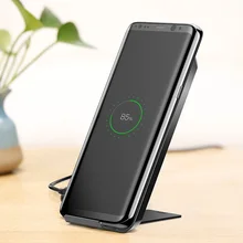 Baseus Qi Беспроводной зарядное устройство для быстрой зарядки для iPhone X samsung Galaxy S9 зарядное устройство для мобильного телефона, держатель для телефона, подставка