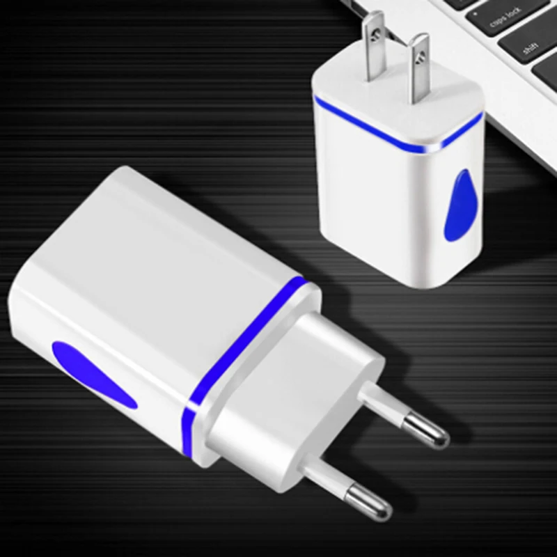 Универсальное USB зарядное устройство, настенное зарядное устройство 5V2. 1A, портативный адаптер для путешествий для samsung S8, ЕС, зарядное устройство для мобильного телефона для iPhone X 7 8