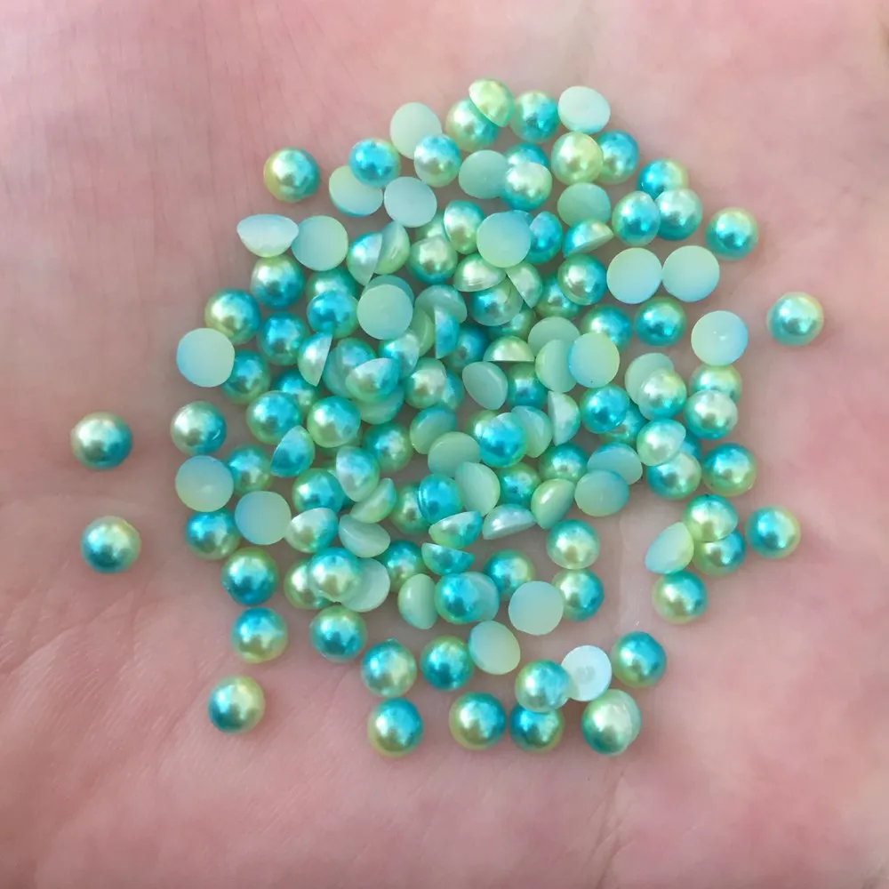 

New 400PCS 5mm Multi-color Half Pearl Bead Flatback Scrapbook Wedding DIY Button Fashion Clothing Accessories R162