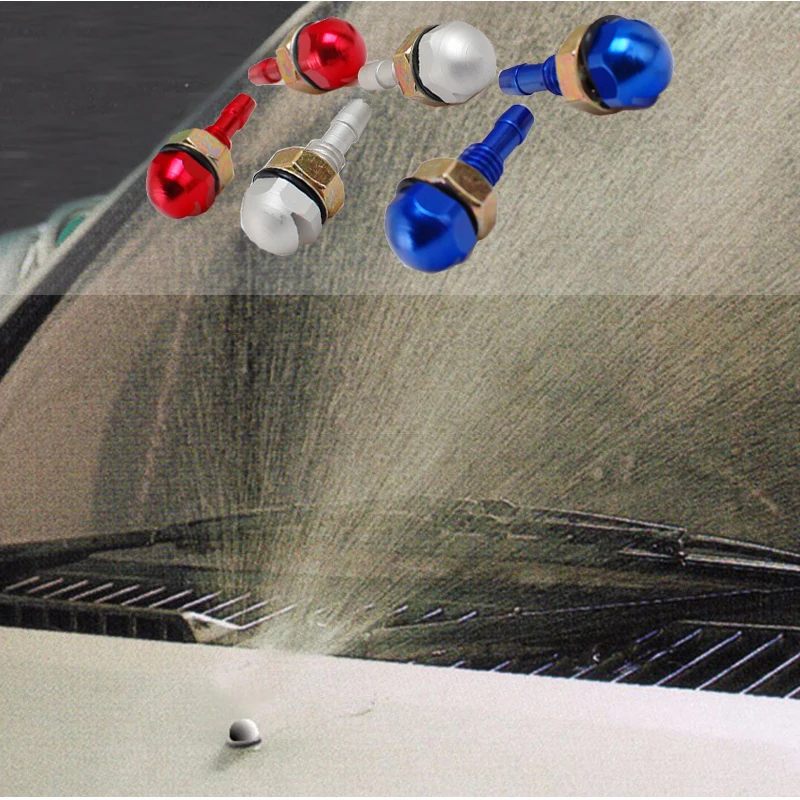 

2PCS Car Vehicle Windshield Spray Nozzle On Front Hood Bonnet Wiper Washer Spray Eyes fan-shaped injection Auto Sprinkler Head