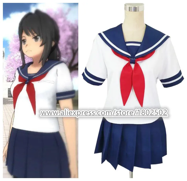 Yandere Simulator Ayano Aishi Yandere-Чан косплей школьная форма настраиваемый на любой размер