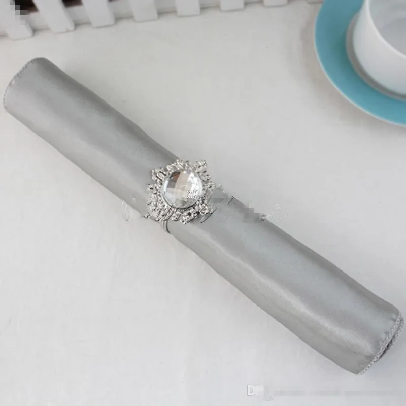 lot%20Dark%20Silver%20Gray%2012%20Inch%20Square%20Satin%20Dinner%20Napkins%6erchiefs%20Wedding%20New%20Table%20Serviettes%20NPK