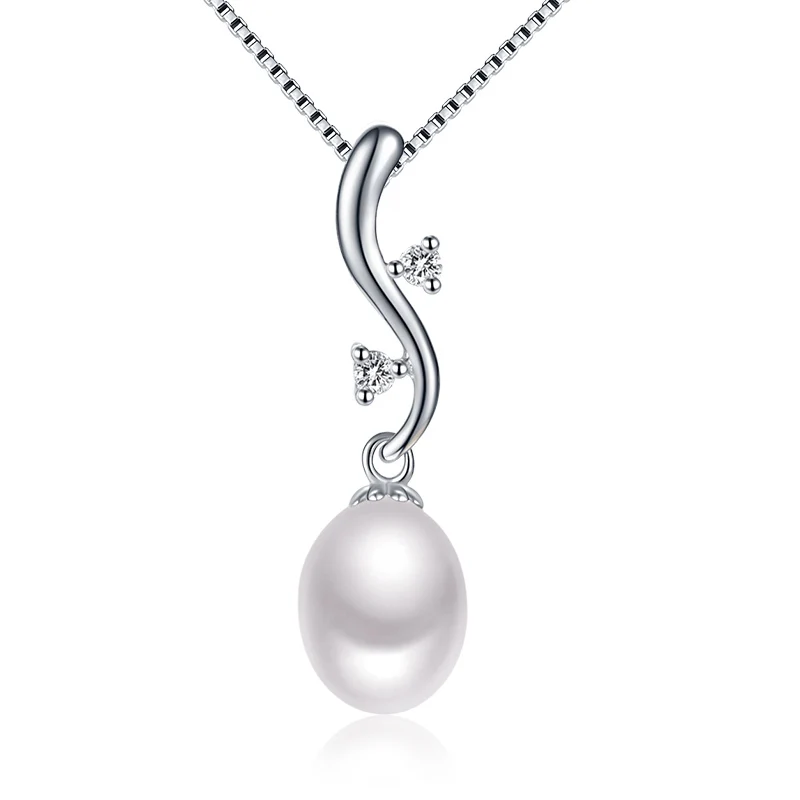 TZ4046P Natural freshwater pearls pendant charm necklace