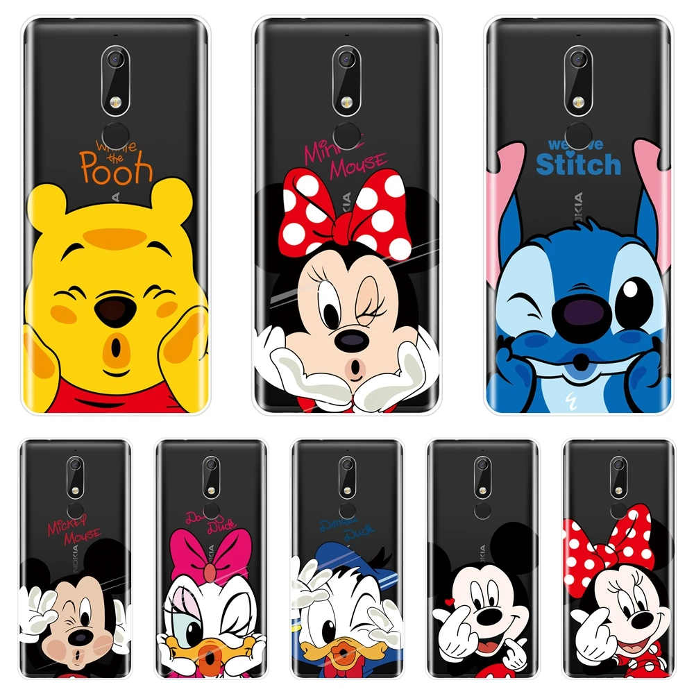 

Soft Phone Case Silicone For Nokia 2.1 3.1 5.1 6.1 7.1 Plus Cute Mickey Minnie Mouse Back Cover For Nokia 7.1 6.1 5.1 3.1 Case