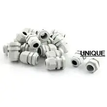 M18 контргайку Нитки Тип белый Пластик Водонепроницаемый кабельный ввод 5-10 мм 20 шт