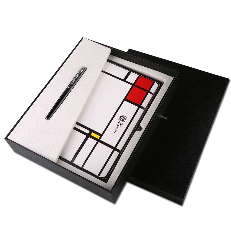 

Pimio PS-5106B Luxruy Black 0.5mm Iridium Fountain Pen + Picasso Notebook Noble Gift Business Pens Set Free Shipping