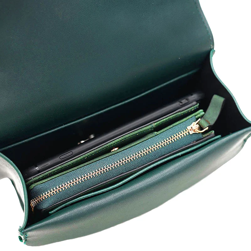 Fashion Women Hot U Lock Leather Shoulder Bag INS Popular Luxury Female Design Personality Handbag Ladies Chain Crossbody SS3499 (5)