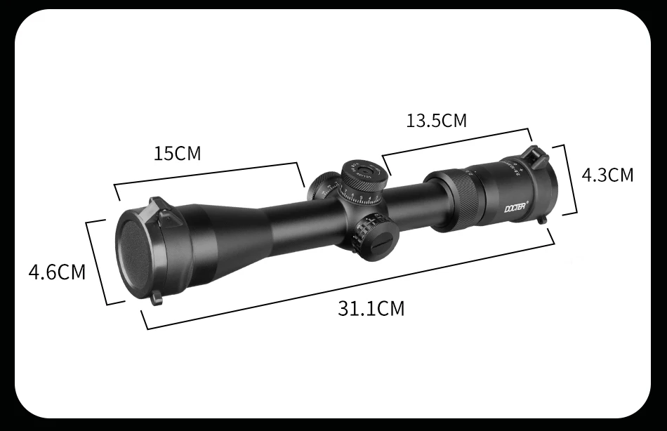 DOCTER 2,5-12,5X40 ИК прицелы охотничий Воздушный прицел проволока дальномер Сетка Mil точечный прицел тактический оптический прицел