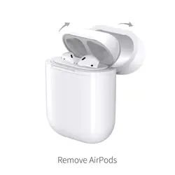 Henzarne Беспроводное зарядное устройство для Apple AirPods защитный чехол Qi беспроводной зарядки приемник крышка