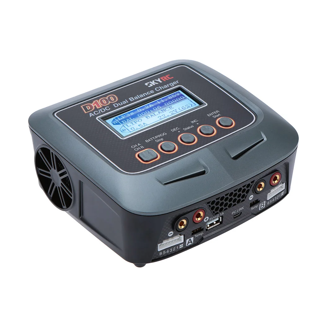 SKYRC D100 100 Вт 2 порта LiIon LiHV NiMH NiCd LiPo зарядное устройство D-100 | Игрушки и хобби