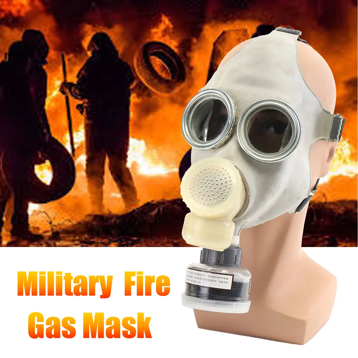 

Safurance Portable Gas Mask Industrial Safety Chemcial Painting Spraying Gas Mask Same Military Army Dust Smoke Filterotective