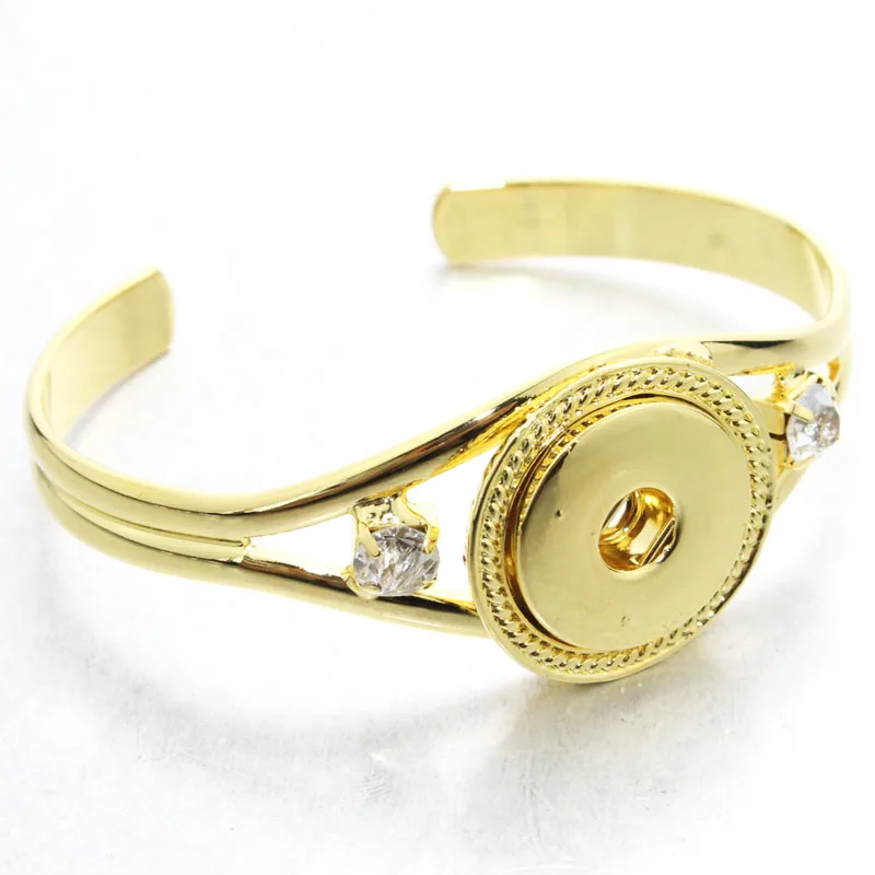 18 мм защелкивающийся женский металлический браслет, эластичный браслет, ретро серебряный цвет, богемные браслеты с подвесками, манжета, ювелирное изделие 9554 - Окраска металла: gold C
