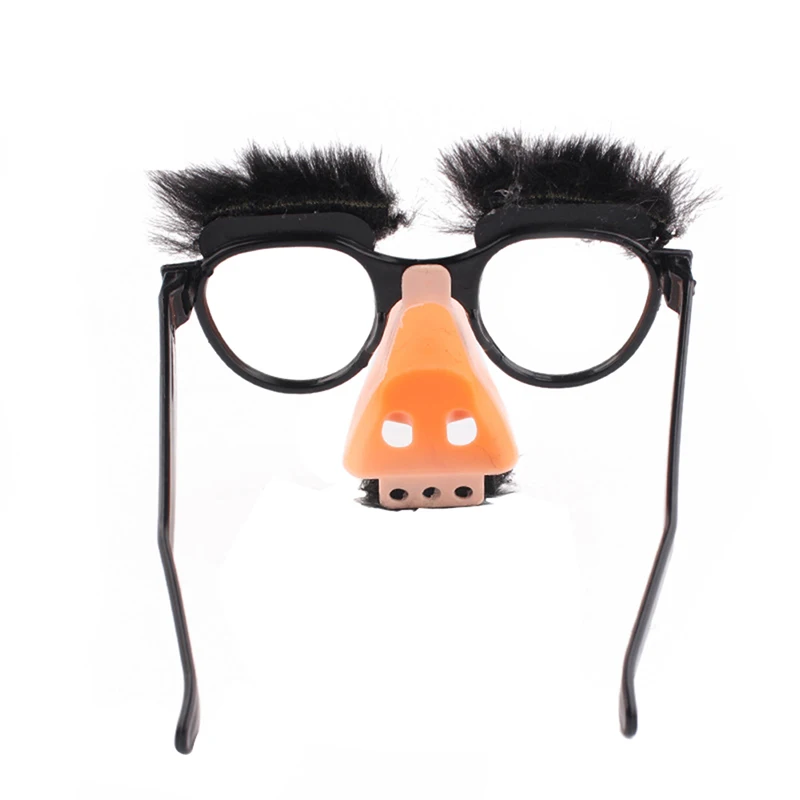 Cute Black Big Nose Funny Glasses New Easter Fake Mask Mustache Eyebrow Halloween Mask Clown Costume Props