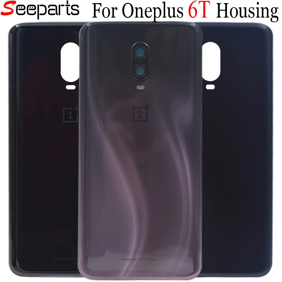 Чехол для аккумулятора Oneplus 6 T задняя крышка стеклянной двери запасные части