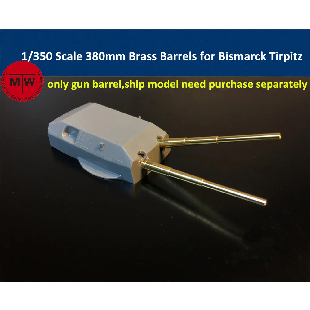 

1/350 Scale 380mm Brass Barrel for Tamiya Bismarck 78013 Tirpitz 78015 Trumpeter Model (8pcs/set)