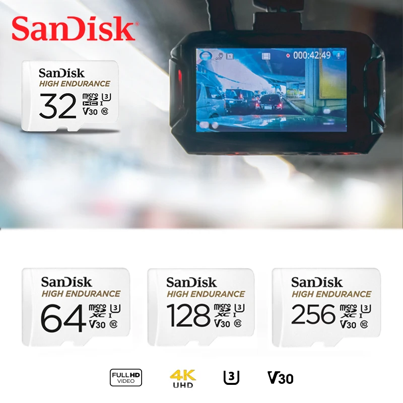 Карта памяти SanDisk microSD высокой прочности 64 Гб u1до 100 МБ/с./с 32 класс 10 128 скорость