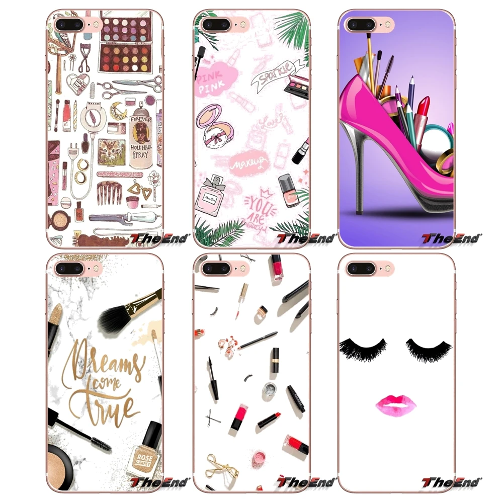 

Designs Makeup Transparent Soft Case Cover For Samsung Galaxy S2 S3 S4 S5 MINI S6 S7 edge S8 S9 Plus Note 2 3 4 5 8 Coque Fundas