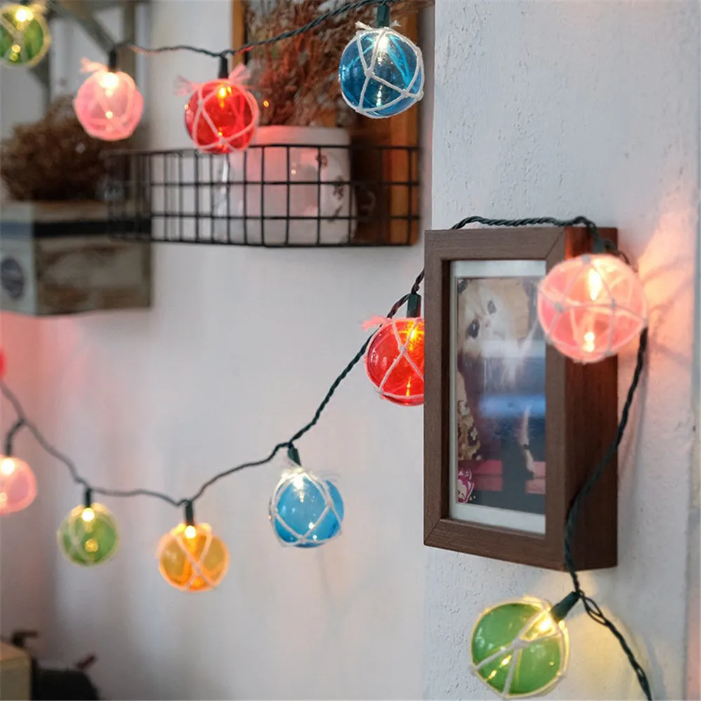 Красочные Веревка мяч освещение строка AC220V 5 м 25LED гирлянда вечерние праздничные фонарики для новогодней ёлки садовый Свадебный декор