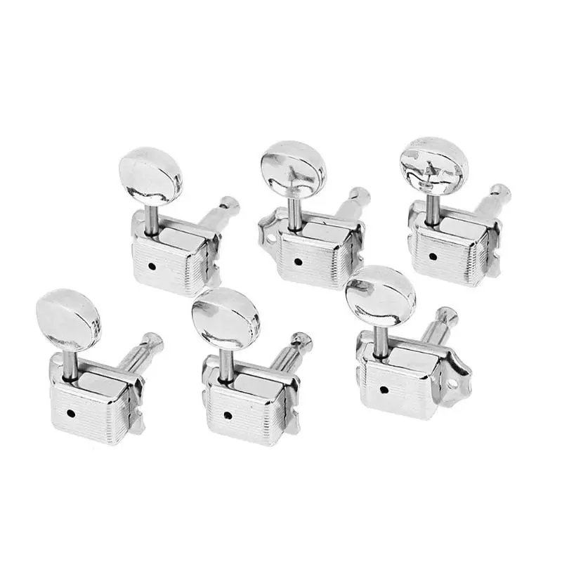 

6R Inline Vintage Guitar Locking Tuning Pegs Tuners Keys Parts Machine Heads Strat Guitar Open Gear Tuning Guitar Parts