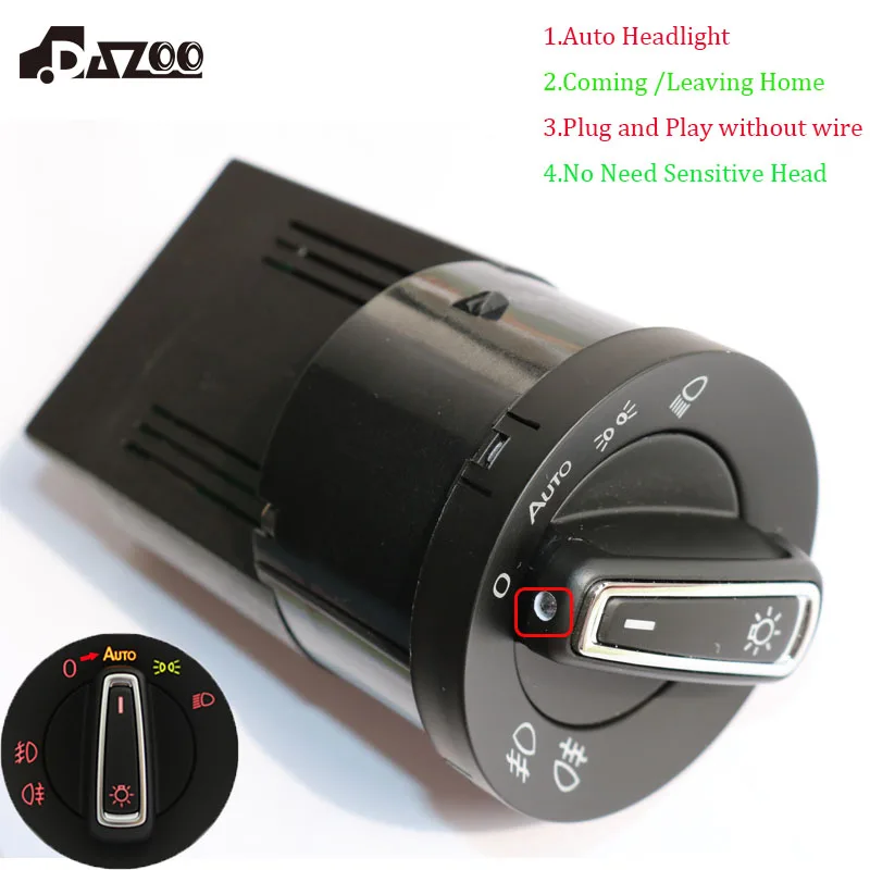 DAZOO Upgrade New AUTO Headlight font b Lamp b font Switch with Light Sensor Module For
