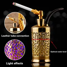 ZB-521 креативный модный металл кальян с 7-цветные огни экологичный логотип Заказной Оптом