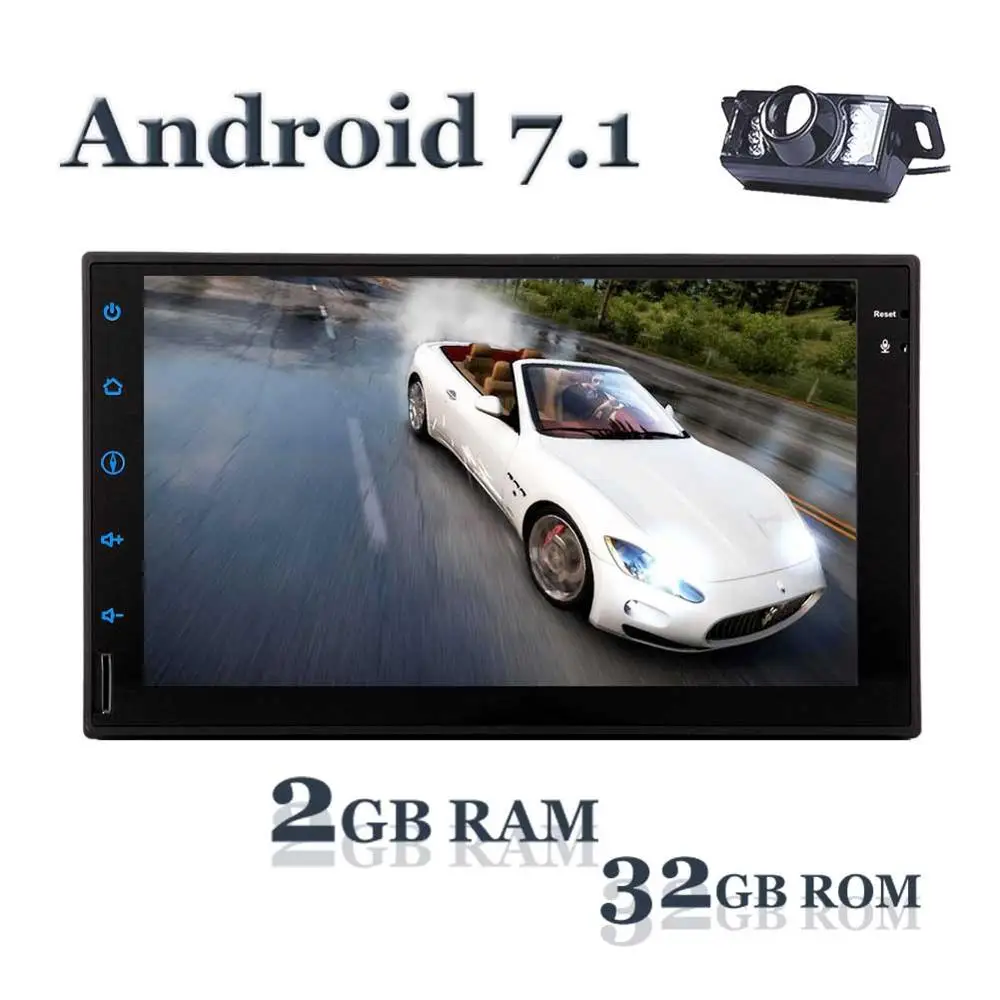 Flash Deal Android 7.1 Car Stereo Radio Octa Core with Bluetooth GPS Navigation Support Fastboot Wifi MirrorLink AUX USB SD Backup Camera 2
