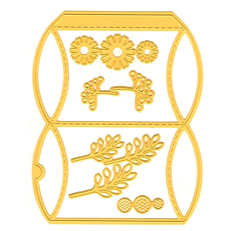 

Eastshape Pillow Box Trees Backgrounds Metal Cutting Dies for Scrapbooking for Card Making DIY Embossing Cuts New Craft 2019