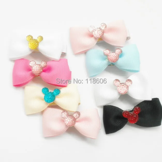 Minnie Mouse sparkle resin flat back diamante glitter dummy hair bow9.jpg